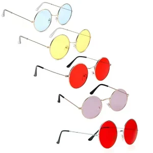 2024 Kids Round Sunglasses With Metal Frame Boy Cute Uv400 Shades Custom logo Round Sunglasses for Children