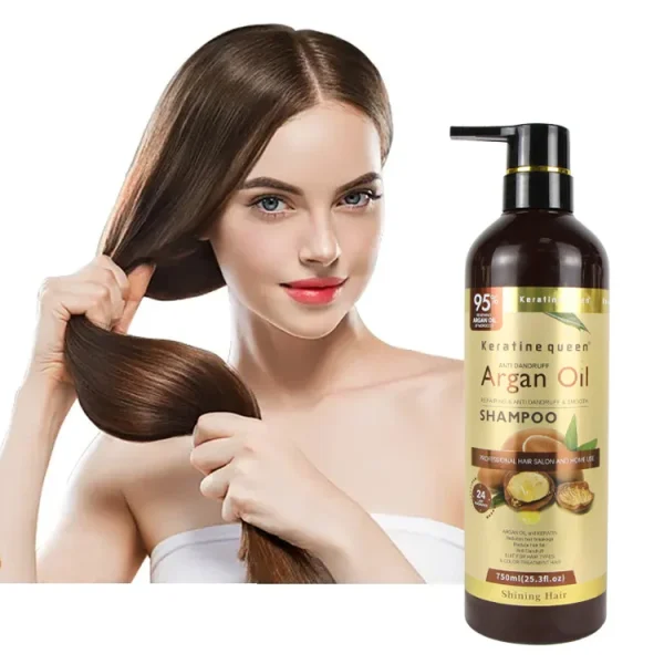 Customizable Logo Natural Hair Care Sets Nourishes Shiny Curly Hair Lasting Frizz ControlArgan Oil Shampoo & Conditioner Set - Image 6