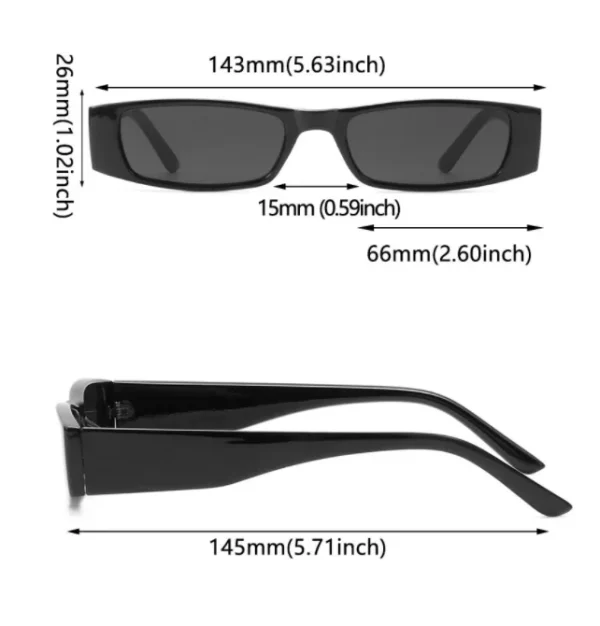 2022 Small Rectangle Sunglasses Unisex New Fashion Retro Square Narrow Frame Sun Glasses Trendy Vintage Streetwear Eyewear UV400 - Image 5