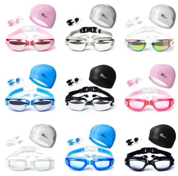 Swimming Glasses Adult Swim Goggles With Cap Gafas De Natacion No Leaking Anti Fog Unisex Adults Swimming Goggles - Image 6
