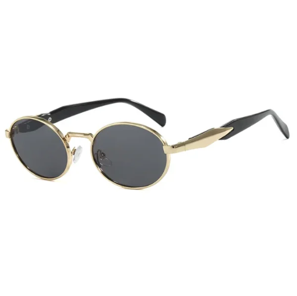 Trendy Retro Oval Sunglasses for Women and Men Fashion Vintage 90s Metal Frame Sun Glass Custom Logo - Image 6