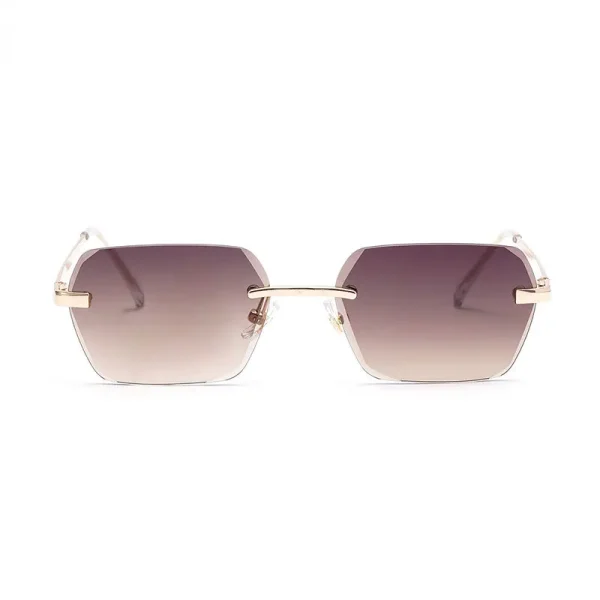 Lmamba 21582 Europe Hot Selling Cut-edge  High Quality Metal Sunglasses Men UV400 Gradient Shades Rimless Sun Glasses 2025 - Image 6