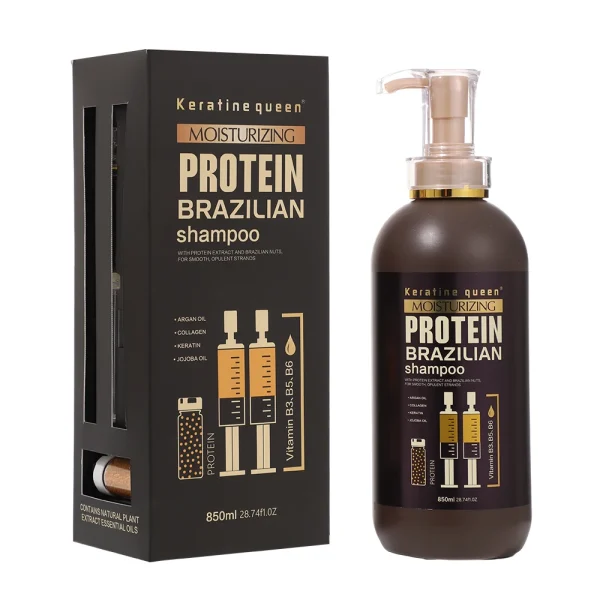 OEM/ODM Repairing Hair Care Moisturizing Brazilian Protein Shampoo for Damaged Hair - Image 2