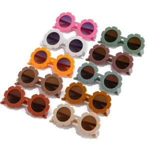 Kids Sunglasses Children Round Sun Flower Sunglasses Multi Color Girls Boys Baby Shades Glasses UV380