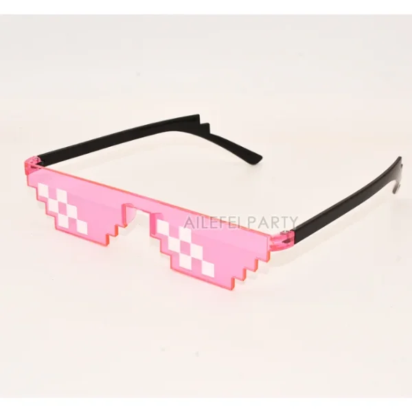 Thumbs up Sunglasses Pixelated Funny Mosaic Glasses for Party Club Bar Photo Sunglasses Decoration - Image 5