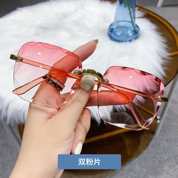 High Quality 2025 Rimless Sunglasses Trendy Shades for Women Fashion Sunglasses UV protection - Image 5