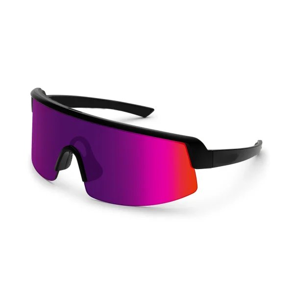 LMA Popular Brand ANSI Z87+ Custom Shades Pink Purple Mirror Unisex Square Eyewear Oversized One Pieces UV400 Safety Sunglasses - Image 2