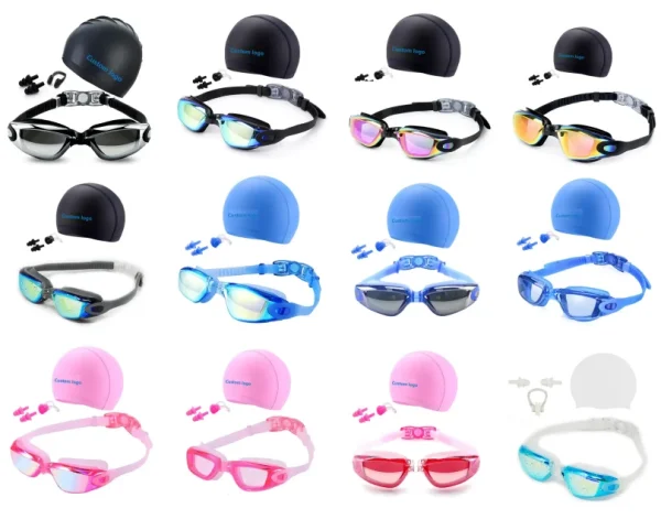 Unisex No Leaking Anti Fog With Head Cap Swim Goggles Adult UV protection Swim Glasses Mirrored Swimming Goggles for Adults - Image 6
