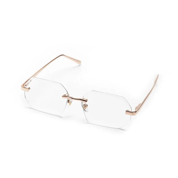 Lmamba Custom Europe Hot Selling Retro Men High Quality Metal Sunglasses UV400 Gradient Shades Rimless Polygon Sun Glasses - Image 6