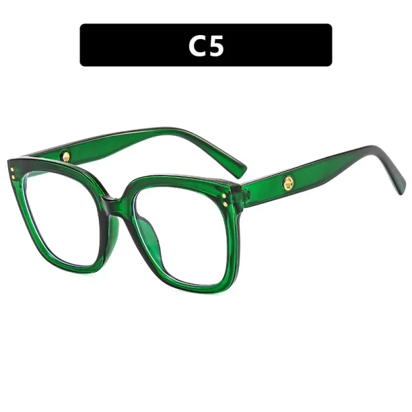 234 Newest Big Square Glasses Frame Designer Rivet Anti Blue Light Glasses Women Trendy Eyeglasses Frame for Prescription - Image 5