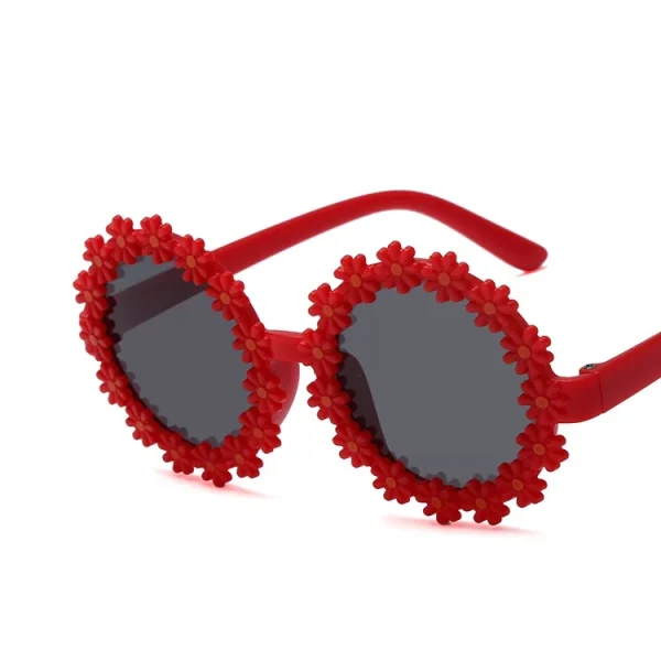 319 Children's Sunglasses Cute Baby Flower Sunglasses Boys Girls Fashion Anti-Ultraviolet Sunshade Little Girl Glasses - Image 5