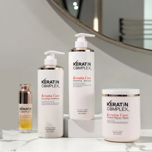 Factory Supply Best Complex Keratin Hair Care Set Damaged Hair Repair  Keratin Moisturizing Hair Shampoo and Conditioner Set - Image 4