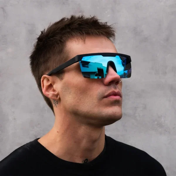 Outdoor Custom Logo Oversized One Piece Lens Sport Eyewear Cycling Driving High-Quality Polarized Mirror Sunglasses Women Men - Image 2