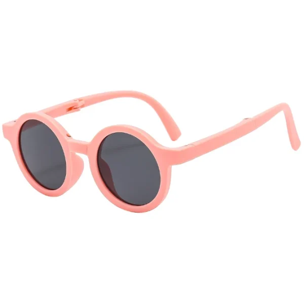 Cute Round Kids Sunglasses UV Protection Flexible Glasses Shades Children Ultralight Folding Sunglasses - Image 5