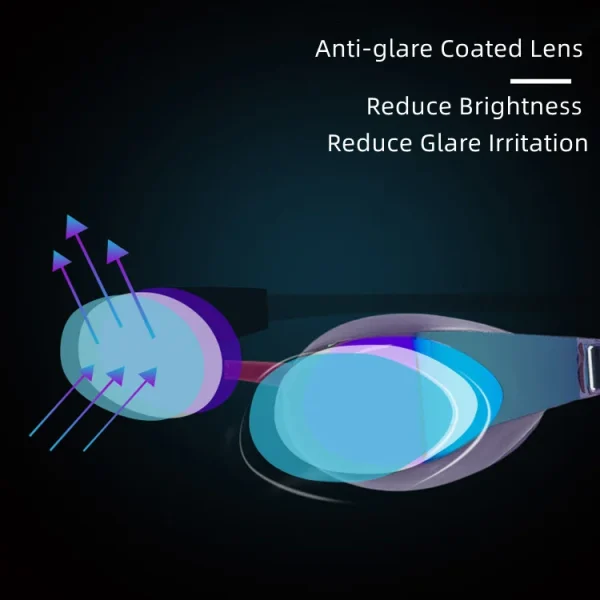 Adult Swimming Goggles Big Frame Anti-fog No Leaking Silicone Swim Glasses for Men Women Eye Protection - Image 5