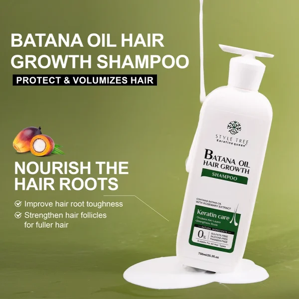 Private Label Batana Oil Shampoo and Conditioner Set Deep Repair Hair Treatment for Hair Loss - Image 3