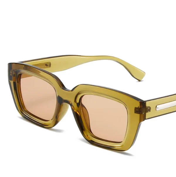 High Quality Women Square Sunglasses Fashion Trendy Shades Female High Quality Rectangle Metal Hinge Eyewear UV400 - Image 4