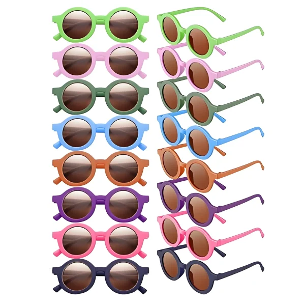 Wholesale Cheap Toddler Sun Glasses Fashion Design Custom logo Round Kids Colorful Children Sunglasses - Image 3