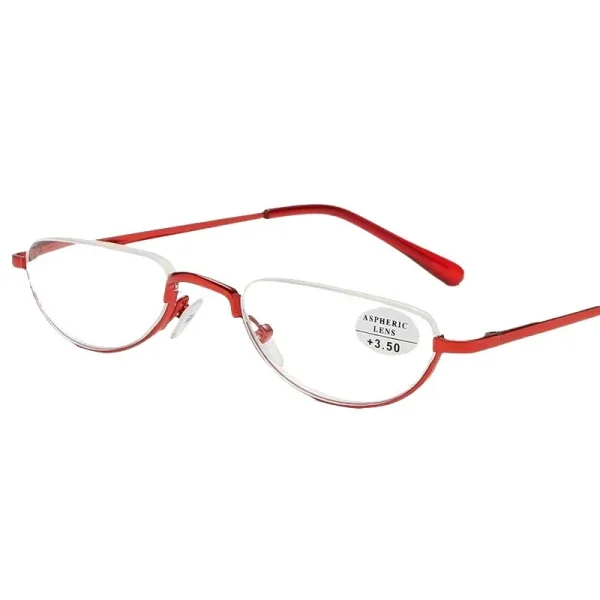 LMA 994 Fashion Half Frame Round Eyewear HD Lens Metal Female High Quality Hinge 2024 New Reading Glasses +1.0 +2.0 +3.0 +4.0 - Image 6