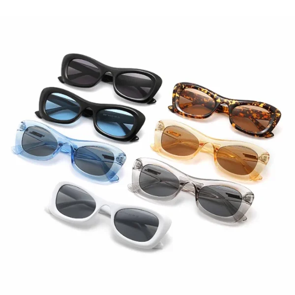 Square Cateyes Sunglasses for Women Men Retro Clout Sun Glasses Funky Shades Custom Logo Eyewear - Image 6