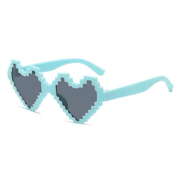 Fashion Sunglasses for Kids Toy Heart Shape Pixel Mosaic Sun Glasses UV400 Protection Children Eyewear - Image 5