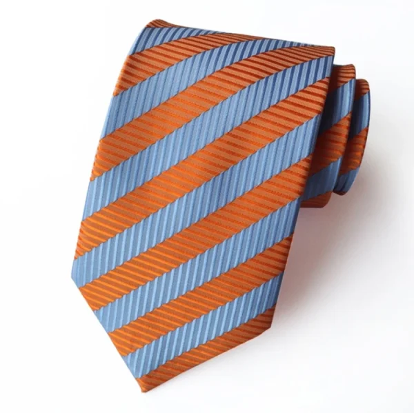 New Design Classic Polyester Silk Mens Neck Ties 8 cm Plaid Striped Ties Formal Business Wedding Silk Ties for Men - Image 3