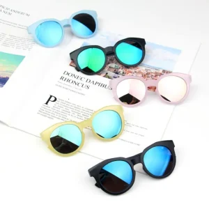 Fashion Design Kids Sunglasses Small Round Color Lens Sun Glasses for Children UV Protection Baby Eyewear Girls Boys