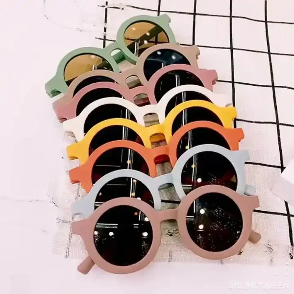 Good Price Retro Round Unisex Vintage Children Sunglasses 2024 Unisex Kids Eyewear Custom Logo Lentes Nios - Image 4