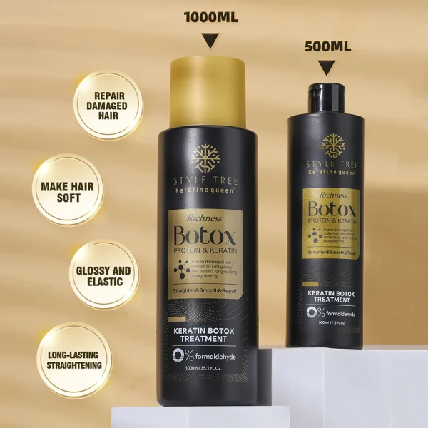 OEM Private Label Formaldehyde Free Professional Protein Repair Hair Straightening Cream Brazilian Keratin Botox Hair Treatment - Image 3