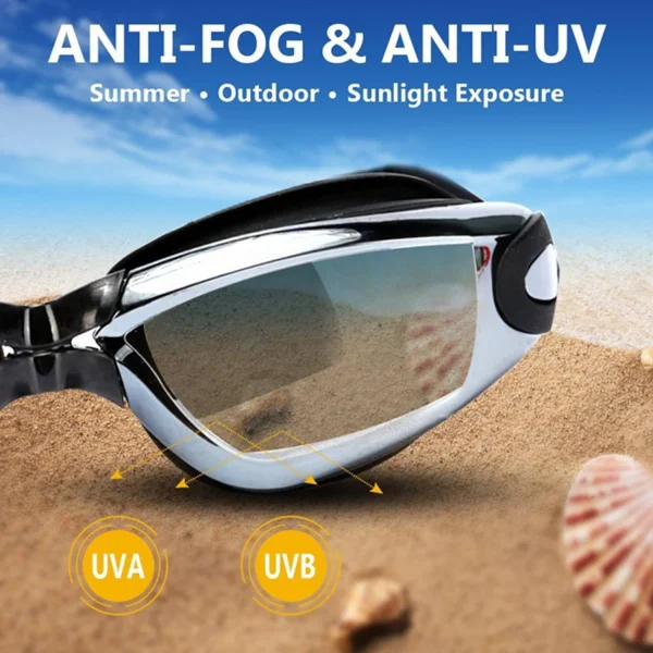 2 Packs of Professional Anti Fog Swimming Goggles No Leaking UV Protection Wide View Swim Goggles for Women Men Adult Kids - Image 3