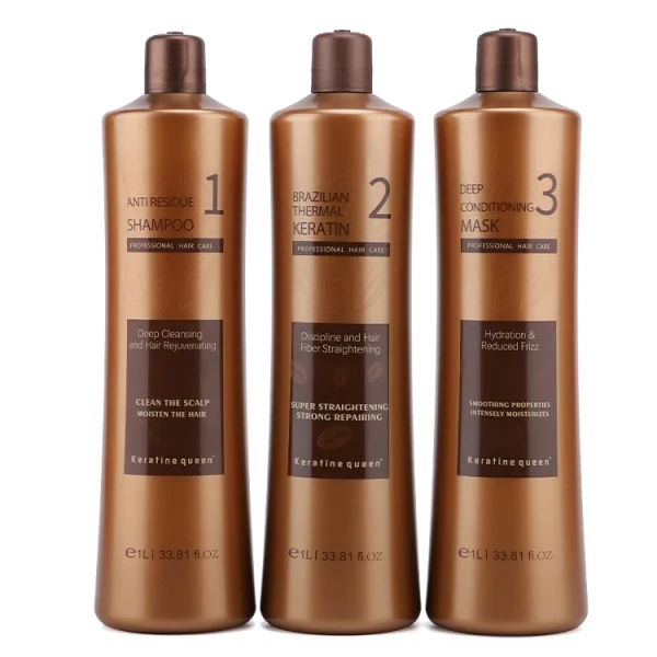 Free Formaldehyde Shampoo Hair Care Set Keratin Smoothing Straightening  Keratin Hair Treatment for Repairing Frizzy Hair - Image 4