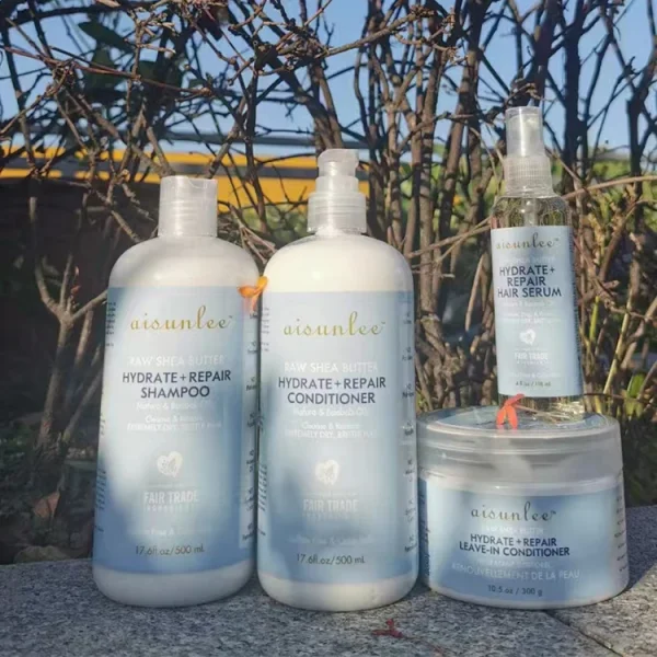 Private Label Shea Butter Hair Care Sets Repair & Hydrate Moisturizing Shampoo and Conditioner - Image 2