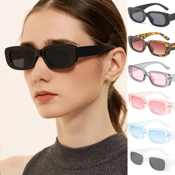Custom logo Vintage Square Sunglasses Lentes Sol Cuadrado Blanco Gafas De Sol Para Mujer 2023 Oculos De Sol - Image 5