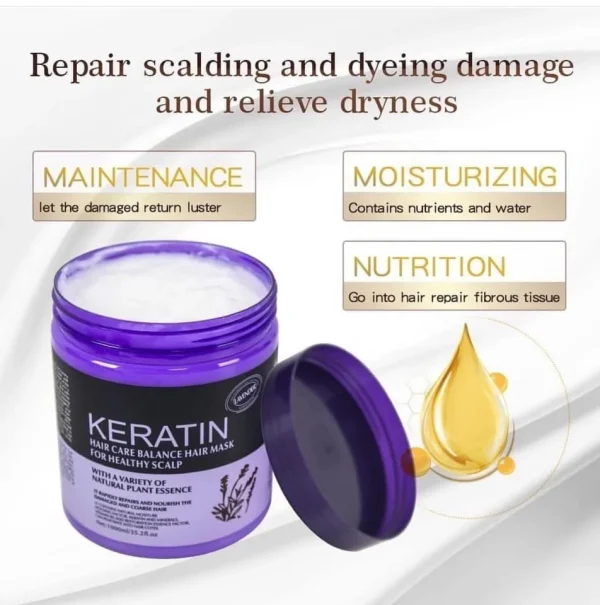 Keratin Hair Care Balance Hair Mask for Healthy Scalp 500ml - Image 4