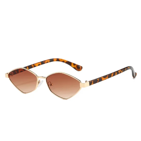 Polygon Sunglasses for Women Retro Vintage Gold Metal Geometric Sun Glasses Shades UV Protection Classic Eyewear - Image 2