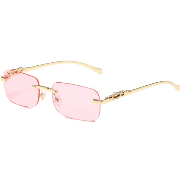 High Quality Fashion Rectangle Punk Sunglasses Women Men Trendy Rimless Small Square Frameless Sun Glasses 2024 - Image 4