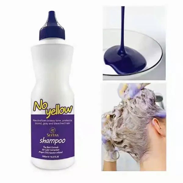 OEM/ODM Low Price Ammonia & Bleach 500ml Free Remove Hair Dye Artificial Hair Color Remover Shampoo No Yellow Shampoo Organic ha - Image 4