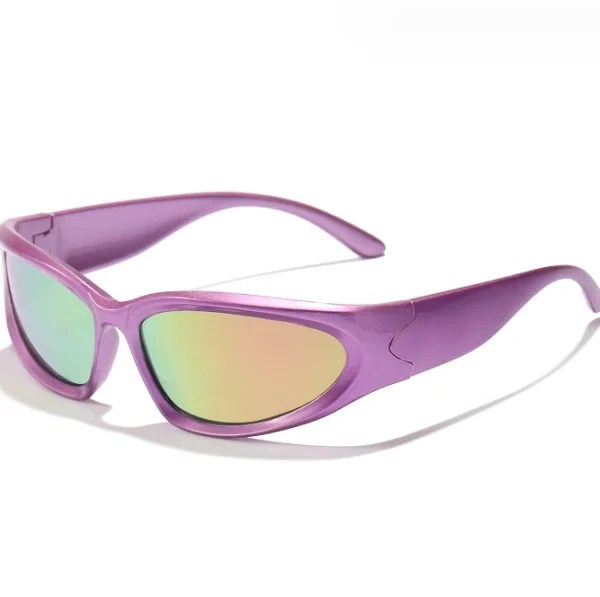 Kids Trendy Sports Sunglasses Y2K Wrap Around Sun Glasses Children Shades Outdoor Sports Cycling Eyewear - Image 5