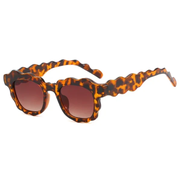 2025 New Fashion Square Sunglasses Women Men Wave Frame Sun Glasses Vintage Trending Eyewear UV400 - Image 4