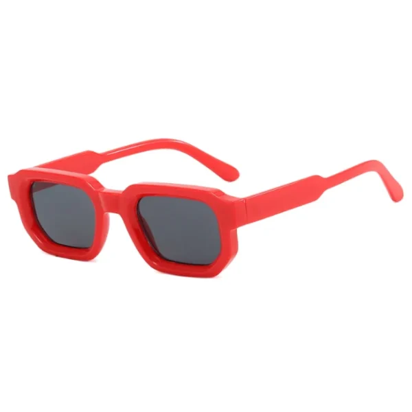 Trendy Rectangle Sunglasses Retro Fashion Thick Square Frame Hipster Sun Glasses Small Square Shades Custom Logo - Image 3