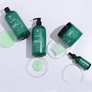 Wholesale Moisturizing Shampoo 500ml Sulfate Free Tea Tree Shampoo Conditioner Hair Mask Oil Serum Set for Thinning Hair