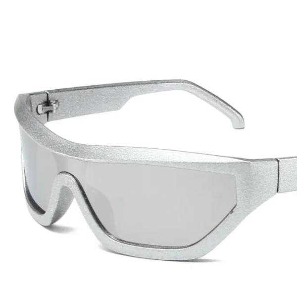 Geometric Frame Cyber Y2K Sunglasses Men Surfing Sporty Wrap Around Sun Glasses Women Fashion Punk Shades - Image 5