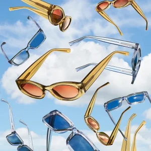 LMA Retro Brand Big Square Custom Logo Thick Transparent Classic Shades Women Men High Quality Gradient Brown Acetate Sunglasses