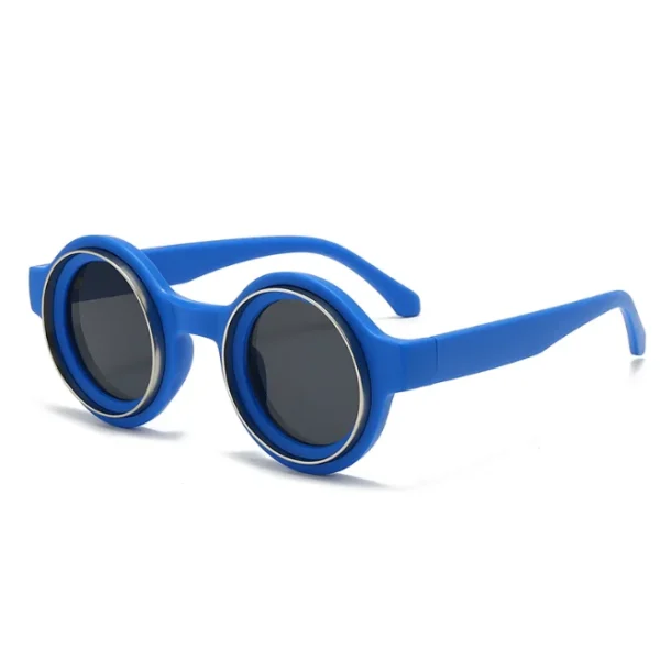 Round Sunglasses for Men and Women Small Frame Sun Glasses Punk Star Y2k Vintage UV400 Eyewear - Image 2