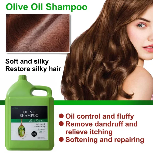 Dexou Range Olive Hair Complete Set African Hair Shampoo Silky Nourishing 5000ml Gallon Olive Oil Shampoo for Curl Hair - Image 2