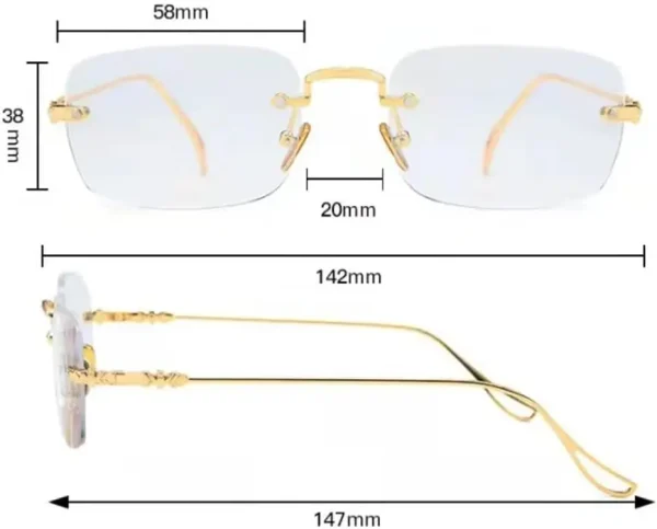 LMA 1815 New Rimless Eyewear Blue Light Blocking High Quality Metal Multifocal HD Lens Fashion Unisex Reading Glasses 2024 - Image 6