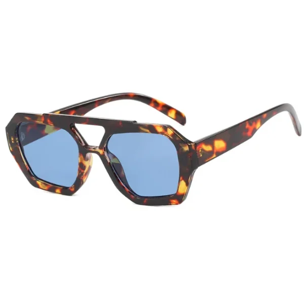 Retro Double Bridges Square Sunglasses Big Frame Shades Custom Logo Eyewear Fashion Women Sunglasses 2024 - Image 4