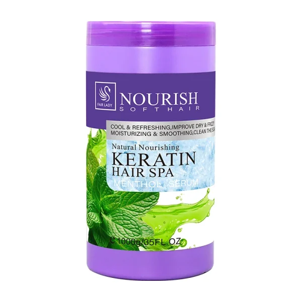 Private Label Nourish Damaged Hair Repair Smooth Hair Spa Moisturizing Salon Keratin 1000ml Hair Mask - Image 3