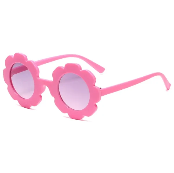 Round Flower Sunglasses Girls Flower Glasses Cute Outdoor Beach Eyewear for Kids Children Sunglasses Bulk Custom Logo - Image 3