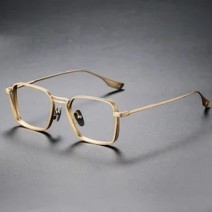 LMA DLX125 Metal Prescription Glasses Frame Reading Retro Vintage Anti Blue Light Alloy Luxury Eyeglasses Man High Quality